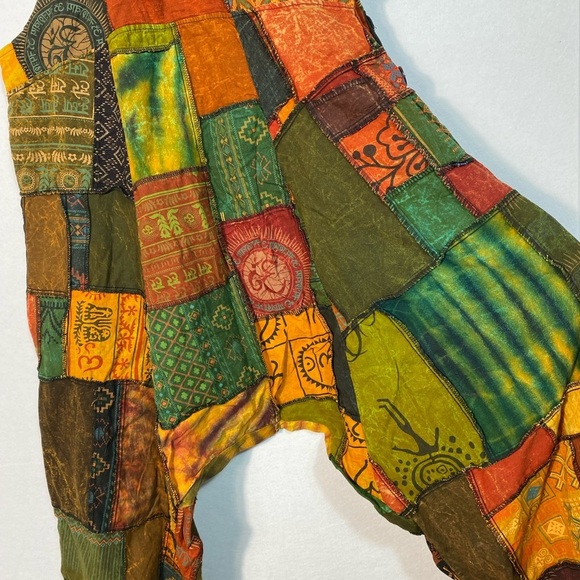 Colorful Patchwork Overalls - Picture 7 of 12